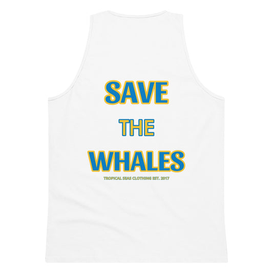 Menâ??s Premium Save the Whales Tank Top