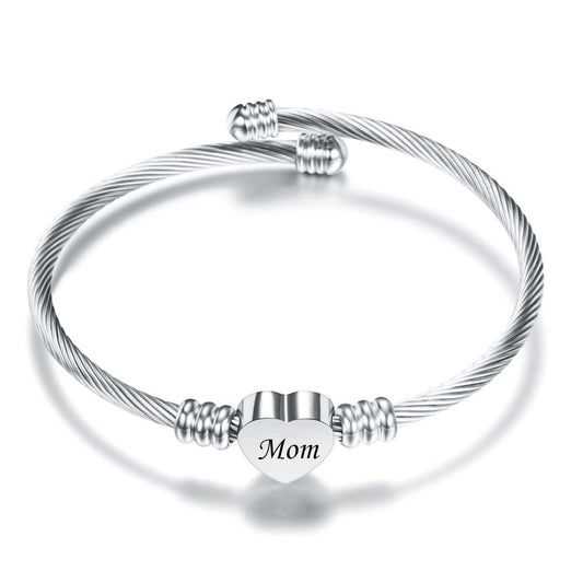 Stainless Steel Braided Motherâ??s Day Bracelets for Mom