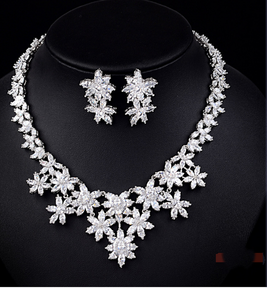 Elegant Necklace and Earring Set for Brides