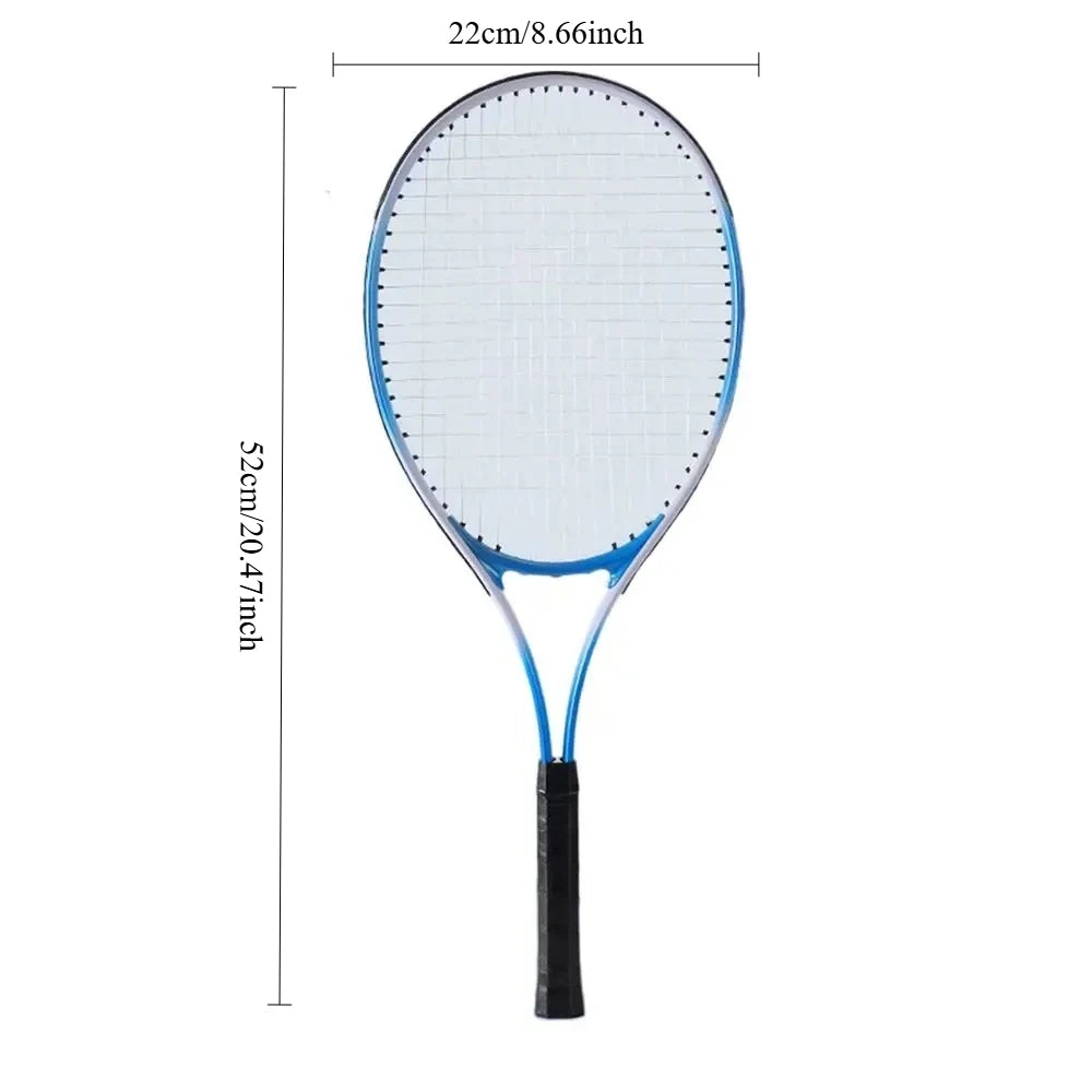 Unisex Child Tennis Racket - Professional Training Racquet Red/Blue for Beginners Shockproof Interactive for Parent/Child