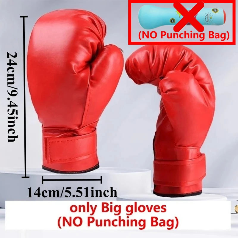 Inflatable Bopper Kids Punching Bag with Bounce-Back Action Inflatable Toys Bop Bag for Kids Presents with OPTIONAL Gloves