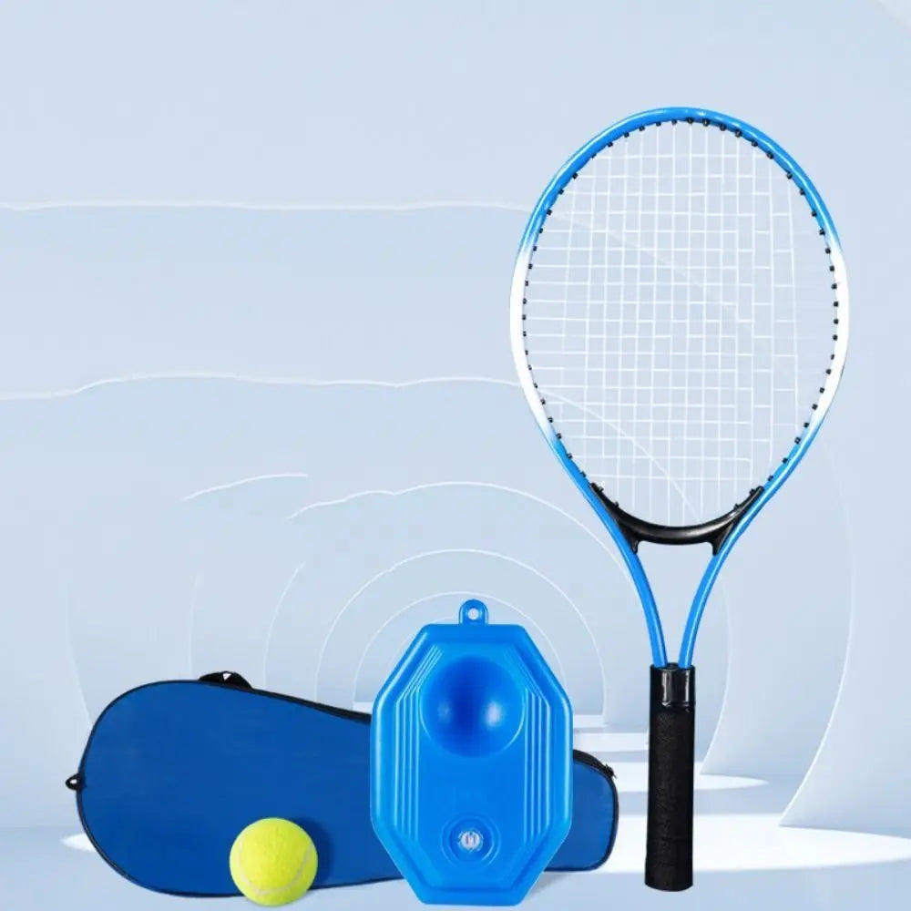Single Tennis Racket Set for Kids Shock Absorbing Portable Tennis Trainer Rebound 23inch Lightweight Sports Game