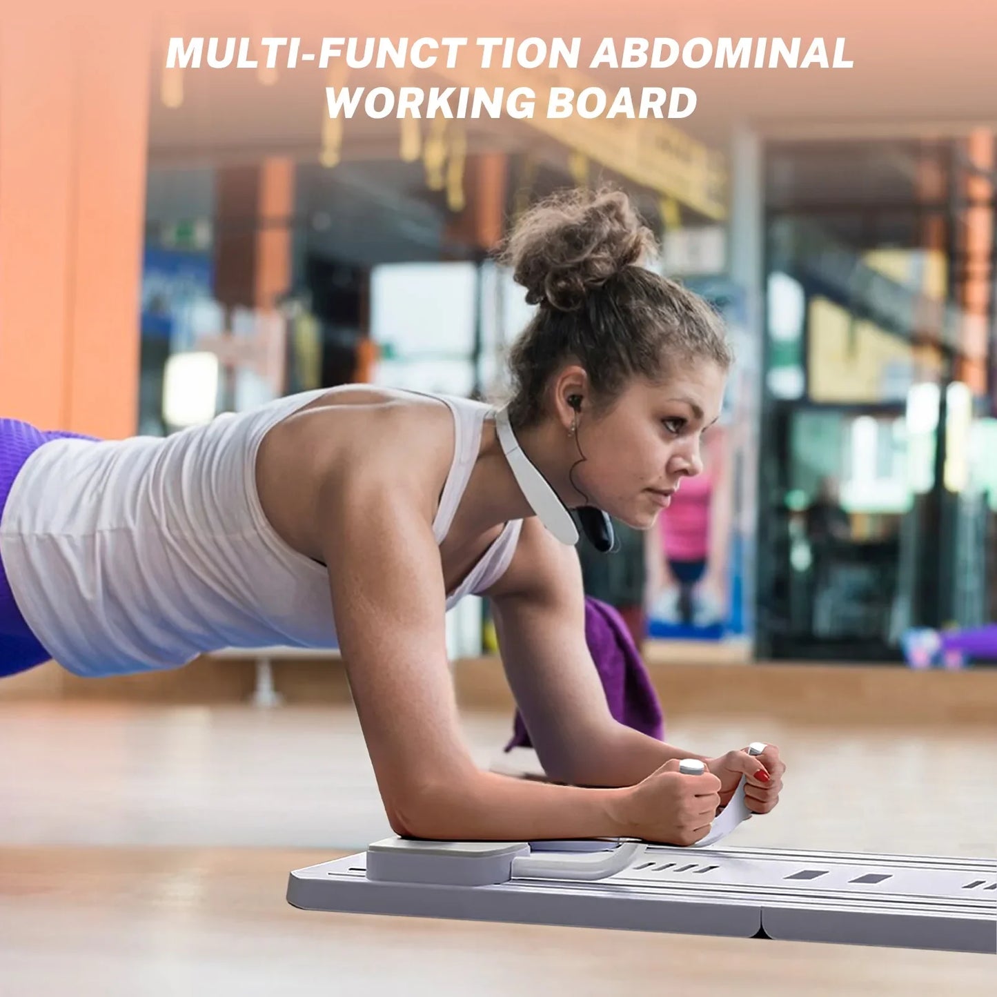 Ab Wheel Exercise Board | Core & Abdominal Trainer with Automatic Rebound | Home Gym Workout Equipment