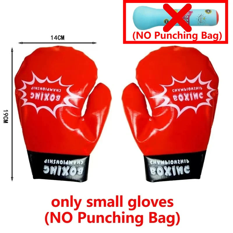 Inflatable Bopper Kids Punching Bag with Bounce-Back Action Inflatable Toys Bop Bag for Kids Presents with OPTIONAL Gloves