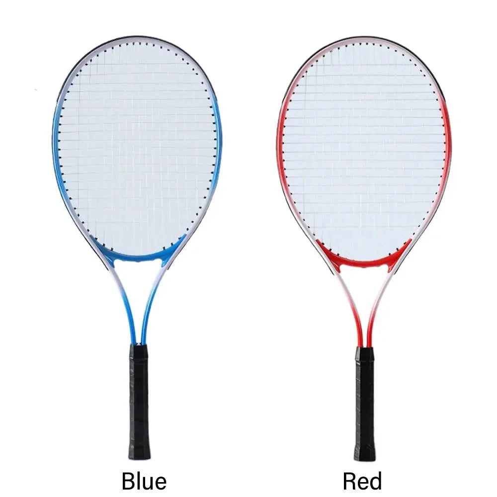 Unisex Child Tennis Racket - Professional Training Racquet Red/Blue for Beginners Shockproof Interactive for Parent/Child
