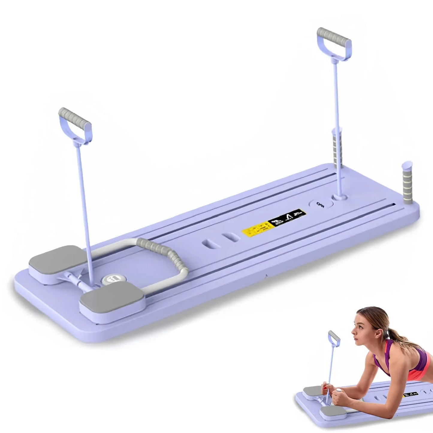 Ab Wheel Exercise Board | Core & Abdominal Trainer with Automatic Rebound | Home Gym Workout Equipment