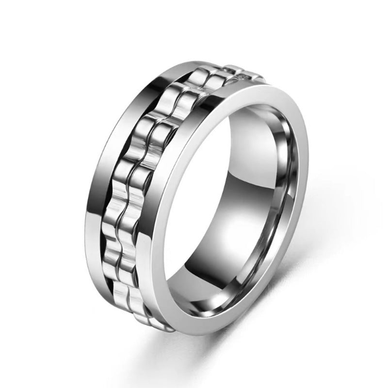Titanium Spinner Fidget Ring for Men
